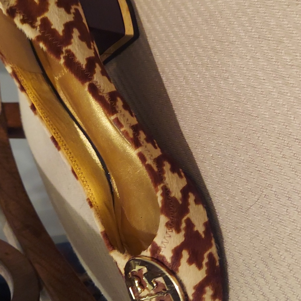 TORY BURCH HOUNDSTOOTH LOGO BLOCK HEELS Size 8.5 ✨RARE✨ The AMY PUMP - Picture 5 of 8